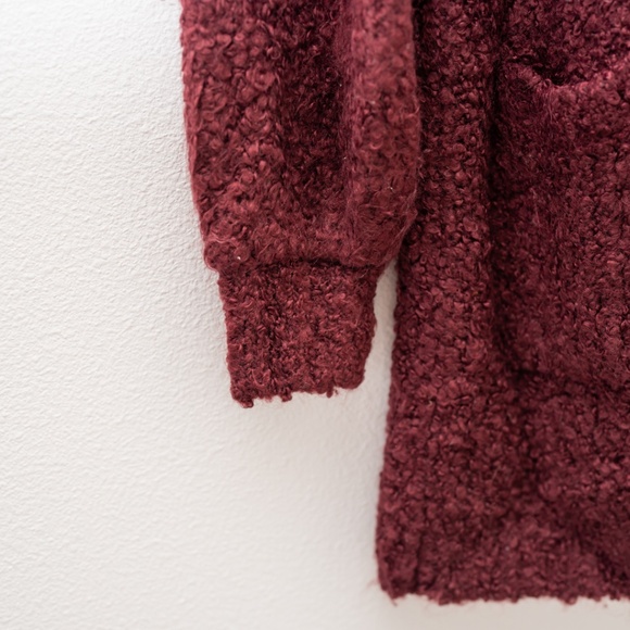 American Eagle Maroon Chunky Cardigan Size XS - Picture 3 of 7